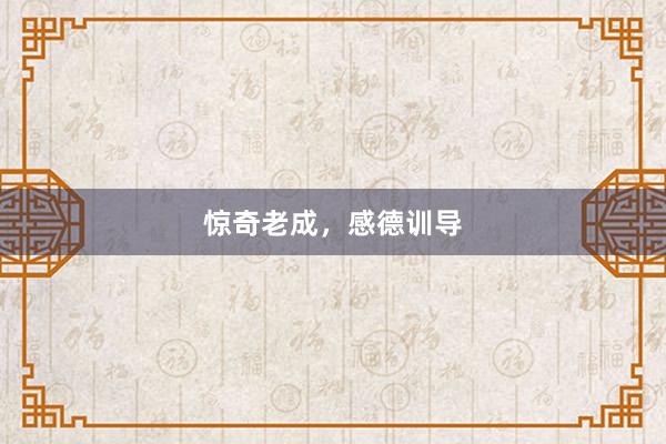 惊奇老成，感德训导